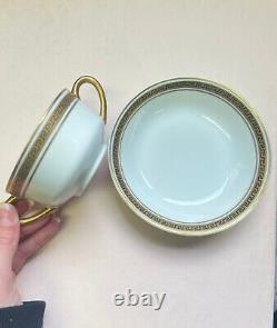 China dinner plate set 12 almost 100 pieces gold plated