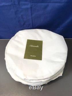 Christofle Malmaison Platinum Set 6 Dinner plates cm. 26 7645115 NEW