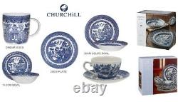 Churchill Blue Willow Dream Mug Plate Bowl Mug Teacup Saucer Bowl Dinnerware