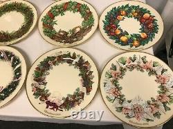 Complete Set Of 13 Lenox Colonial Christmas Annual Plates 1981 1993 Mint Cond