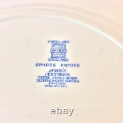 Copeland Spode Spodes Ermine Blue Set 4 Dinner Chgr Plates 10.75d One Set Sold