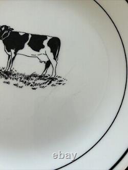 Corelle Annie's Cow 9 Dinner Plates And 3 Cereal Bowls Lot Of 12