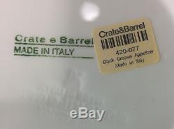 Crate & Barrel Black Grapes & Leaves Quadrifoglio Dinner & Salad Plate Set of 8