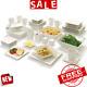 Dinnerware Set 45 Piece Plates Dishes Dinner Service For 6 White Square Kitchen