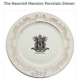 DISNEY HAUNTED MANSION DINNER PLATE SET MASTER GRACEY CREST 3pc PLACE SET GIFT