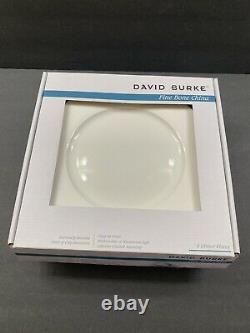 David Burke Fine Bone China White 10 3/4 Dinner Plates 8 piece set NEW