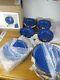 Denby Blue Imperial Stoneware Dinner Plate Blue Made In England Set Of 12