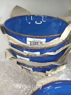 Denby Blue Imperial Stoneware Dinner Plate Blue MADE IN ENGLAND Set of 12