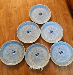 Denby Halo Speckle Coupe Dinner Plates Set Of 6