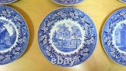 Denison University Centennial Collectable Plates Set of 6 Blue