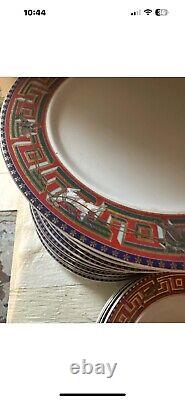 Designer Plates Fine China Set 19 Dinner Plates 19 Dessert 6 Bowls VERSACE STYLE