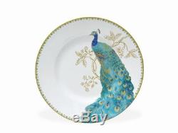 Dinner Dishes Plates Bowls Mugs Peacock Garden Chic Dinnerware Set (16-Piece)