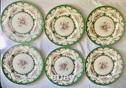 Dinner Plates Set of 6 Sèvres Green by MYOTT STAFFORDSHIRE