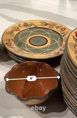 Dinnerware Dishes Plates Bowls set of 25 Hand Painted Centrum French Country
