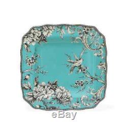 Dinnerware Service Set 16 Piece Porcelain Turquoise Dishes Plates Bowl Mug Bird