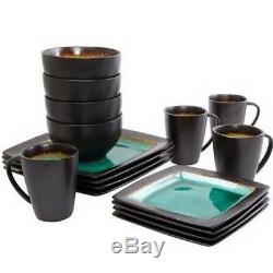 Dinnerware Sets 32 Piece Crockery Set Dishes Service For 8 Turquoise Clearance