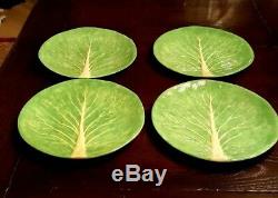 Dodie Thayer Original Earthenware Lettuce Porcelain Set of 4 10 Dinner Plates