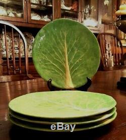 Dodie Thayer Original Earthenware Lettuce Porcelain Set of 4 10 Dinner Plates