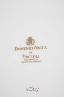 Domenico Vacca By Prouna Alligator White Dinner Plates Bone China Set Of 6