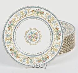 EARLY 1900's SET OF 12 MINTON'S DINNER PLATES PATTERN H4089 WITH RAISED GLAZE