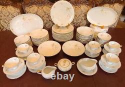 Edelstein Bavaria Aurora 91 PC dinner set Floral pattern Gold Trim 20067