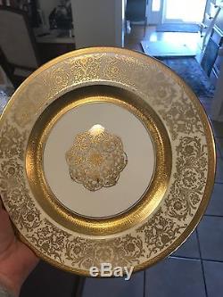 Edgerton E232/200 Set of 6 Rare Dinner or Service Plates Gold