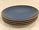 Edith Heath Ceramics Vintage Dinner Plates Moonstone Blue 10.75 Set Of Four