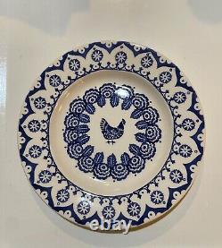 Emma Bridgewater, Set of Two Blue Hen plates