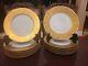 Epiag Royal Czechoslovakia Charger Or Dinner Plates Wide Gold Band (set Of 12)