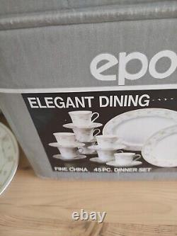 Epoch 45 Piece Dinner Set Emily 6505-Fine China