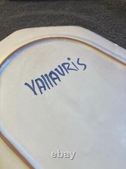 Excellent Set Of 5 Vallauris France Hand Painted 12 1/4 Platters Dinner Plates