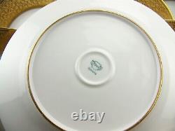 Exquisite Bavaria Thomas Gold Encrusted Flower Dinner Plates Set Of 12