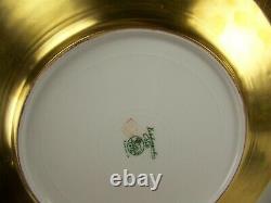 Exquisite Heinrich & Co Le Roy Chicago Gold Encrusted Dinner Plates Set Of 6