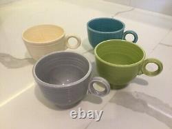FIESTAWARE ASSORTED COLORS PLATES, MUGS, BOWLS, PITCHERS SET of 49 VINTAGE ITEMS