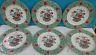 French Famille Rose Style Plates Set Of 6 Pieces 10 1/2 Inches