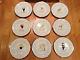Full Set Of All 9 Pottery Barn Reindeer Dinner Plates With Rudolph Complete