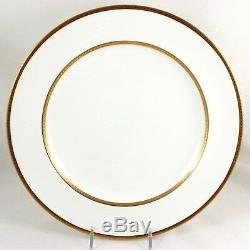 Fab Antique Set 11 Dinner Plates Wedgwood Bone China X7000 Raised Gold Encrusted