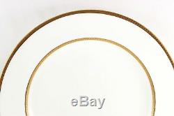 Fab Antique Set 11 Dinner Plates Wedgwood Bone China X7000 Raised Gold Encrusted