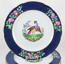 Fab Chelsea Bird Set(s) 6 Dinner Plates Antique Copeland Spode China 2-6775 Blue