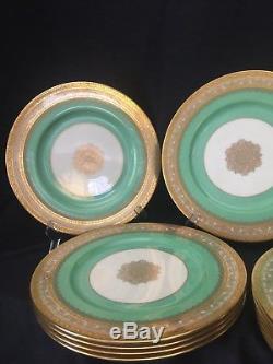 Fabulous Dinner Plates From Lenox Pattern 1830 J314c Heavy Gold Trim Set Of 12