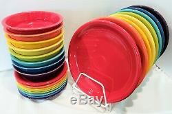 Fiesta Fiestaware New 2nds 8 Place Settings Dinner Side Salad Plates Bowls Lot
