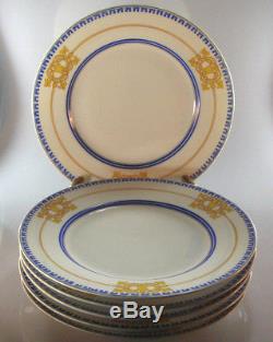 Fine Set of 6 Imperial Russian Porcelain Dinner Plates by KORNILOV BROTHERS
