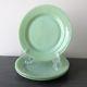 Fire King Jadite / Jadeite / Jade-ite Restaurant Ware Dinner Plates Set Of Three