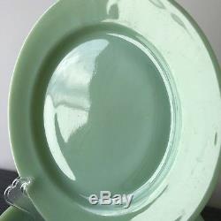 Fire King Jadite / Jadeite / Jade-ite Restaurant Ware Dinner Plates Set Of Three