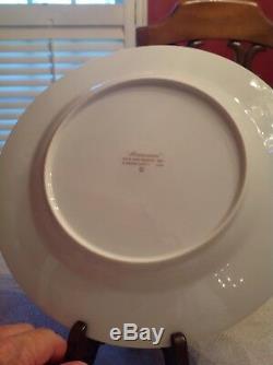 Fitz and Floyd BLACK RENAISSANCE Dinner Plate set of 8 Gold Trim 10 1/4