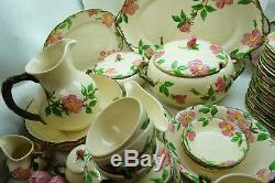 Franciscan Desert Rose China 73 Pc Set Dinner Plates Platters Bowls Serving USA