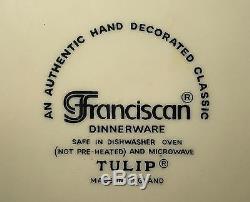 Franciscan TULIP Dinner Plate Set of 8 Vintage Dinnerware Made in England