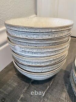 Full set Of pier 1 midori Stoneware Dishes, Plates, Mugs Discontinued! Chips