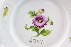 German Nymphenburg Porcelain Antique Bouquet Floral Set of 13 Dinner Plates