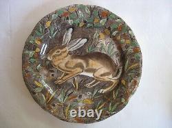 Gien French Faience Rambouillet Hunting Dinner Plates Set of 6 Mint Condition